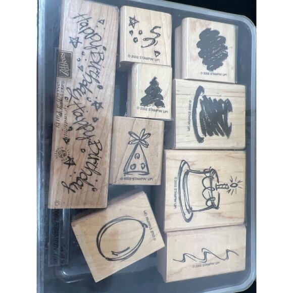 Stampin Up! 66-Piece Wood-Mounted Rubber Stamp Set - Picture 6 of 13